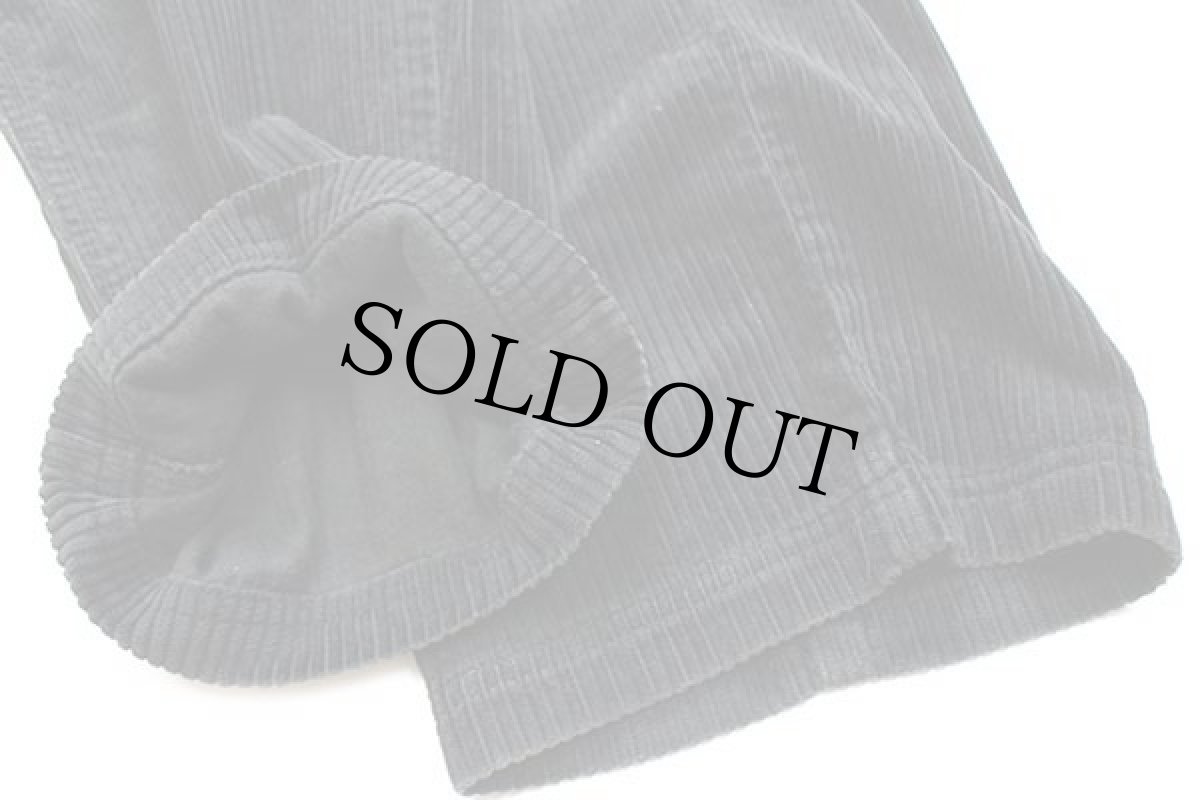 画像7: 00s CAROLINA BLUES コットン 太畝 コーデュロイ オーバーオール ブラック M★サロペット (7)