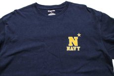 画像3: JANSPORTジャンスポーツ U.S.NAVY NAVAL ACADEMY パッチ付き コットン 長袖Tシャツ 紺 L (3)