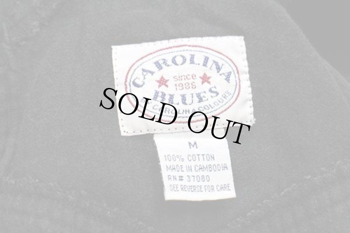 画像5: 00s CAROLINA BLUES コットン 太畝 コーデュロイ オーバーオール ブラック M★サロペット (5)