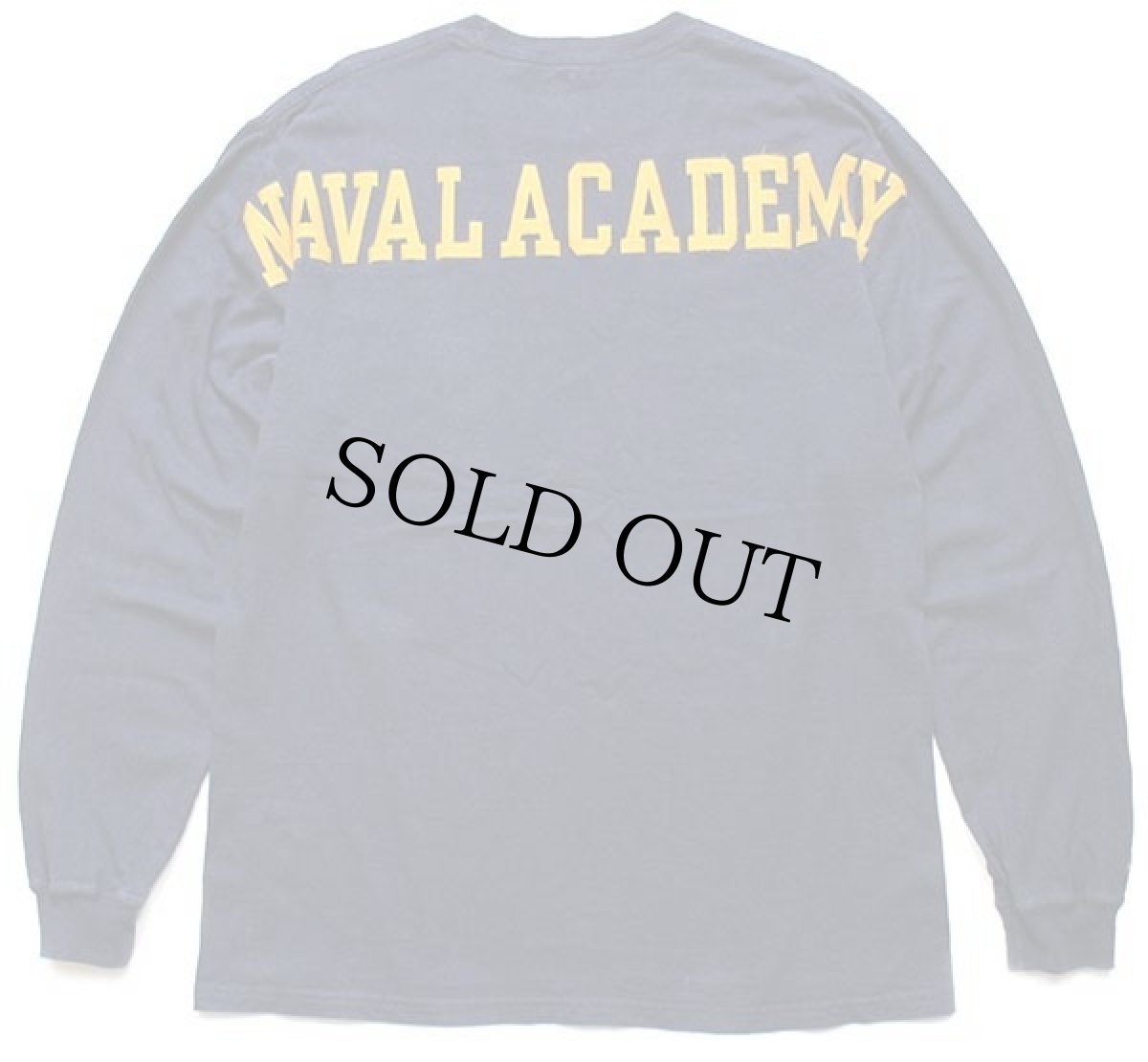 画像1: JANSPORTジャンスポーツ U.S.NAVY NAVAL ACADEMY パッチ付き コットン 長袖Tシャツ 紺 L (1)