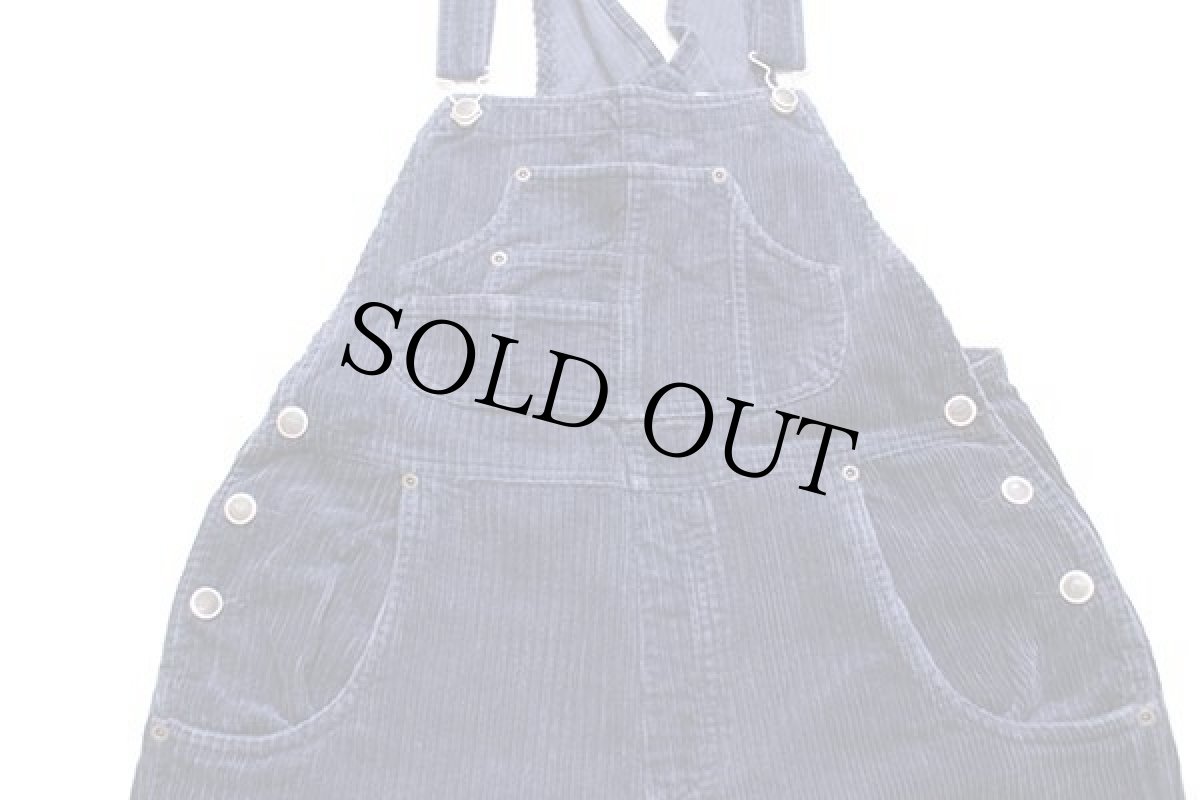 画像4: 00s ARIZONA コットン 太畝 コーデュロイ オーバーオール ネイビー M★サロペット (4)