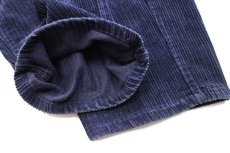 画像7: 00s ARIZONA JEANS コットン 太畝 コーデュロイ オーバーオール ネイビー M★サロペット (7)