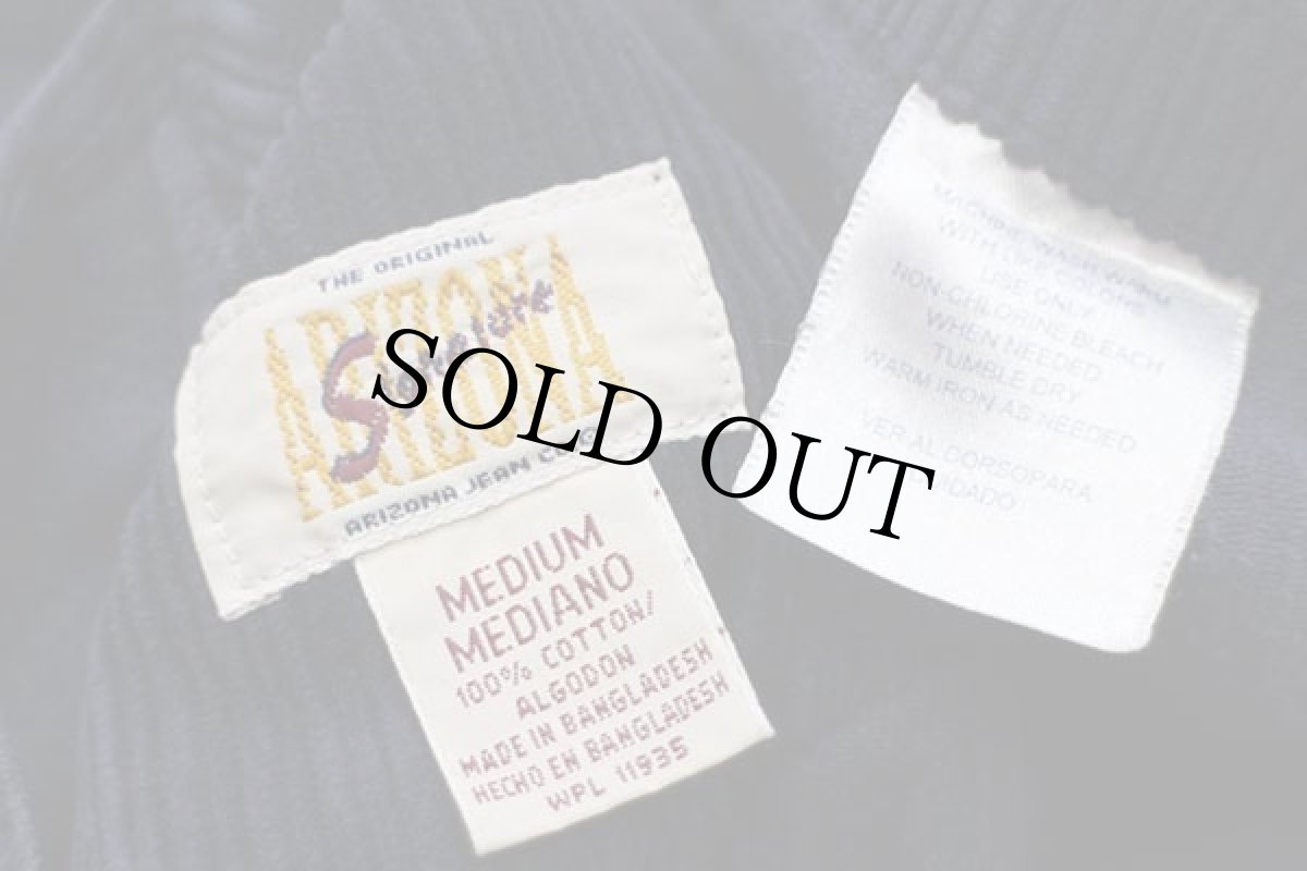 画像5: 00s ARIZONA コットン 太畝 コーデュロイ オーバーオール ネイビー M★サロペット (5)