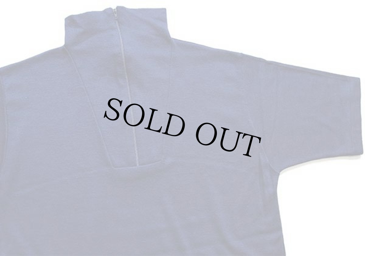 画像3: 80s L.L.Bean 無地 ハイネック ハーフジップ 半袖 アンダーシャツ 紺 M (3)