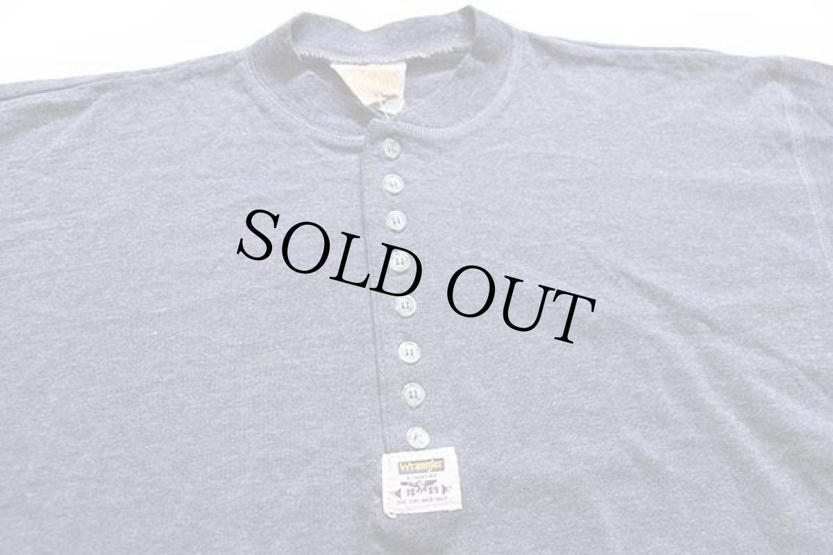 画像3: デッドストック★90s イタリア製 Wranglerラングラー ヘンリーネック カットソー 杢ネイビー XL★ユーロ (3)