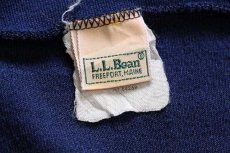 画像4: 80s L.L.Bean 無地 ハイネック ハーフジップ 半袖 アンダーシャツ 紺 M (4)