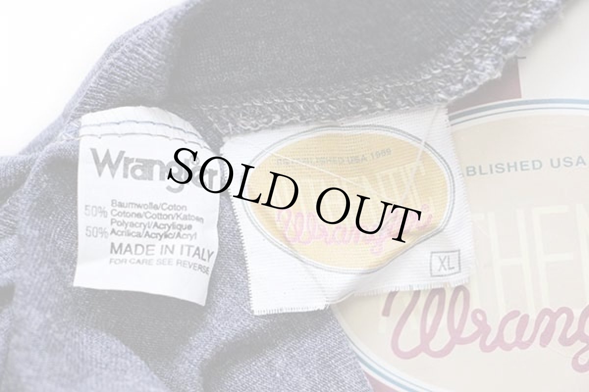 画像4: デッドストック★90s イタリア製 Wranglerラングラー ヘンリーネック カットソー 杢ネイビー XL★ユーロ (4)