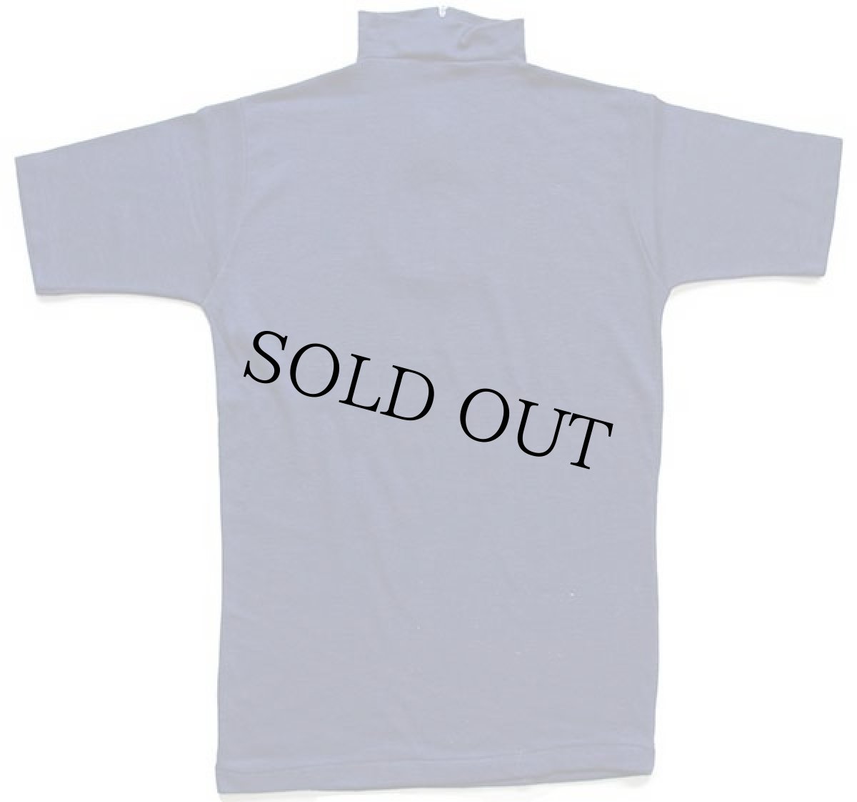 画像2: 80s L.L.Bean 無地 ハイネック ハーフジップ 半袖 アンダーシャツ 紺 M (2)