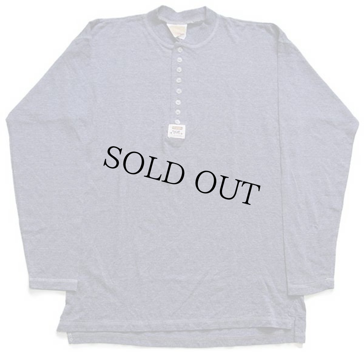 画像2: デッドストック★90s イタリア製 Wranglerラングラー ヘンリーネック カットソー 杢ネイビー XL★ユーロ (2)