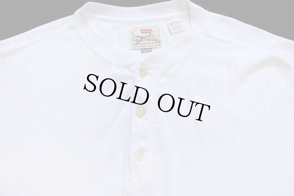 画像4: 90s Levi'sリーバイス ヘンリーネック 針抜き コットン アンダーシャツ 白 L (4)