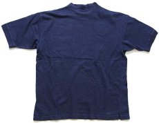 画像3: 90s GAPギャップ モックネック 無地 コットン ポケットTシャツ 紺 M (3)