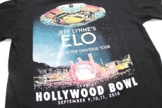 画像4: JEFF LYNNE'S ELO ALONE IN THE UNIVERSE TOUR HOLLYWOOD BOWL 2016 両面プリント コットン バンドTシャツ 黒 M (4)