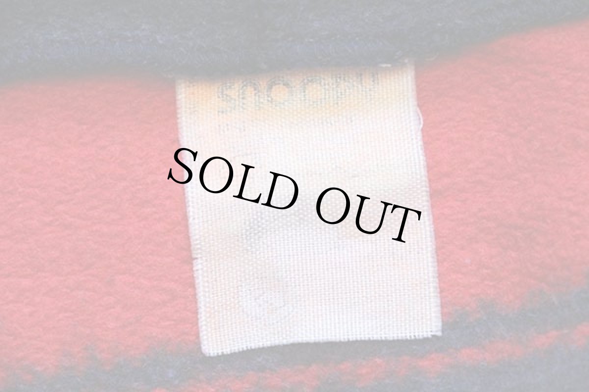 画像4: 80s イタリア製 SNOOPY TEAM スヌーピー 発泡プリント ツートン スウェットパーカー 紺×赤 XL (4)