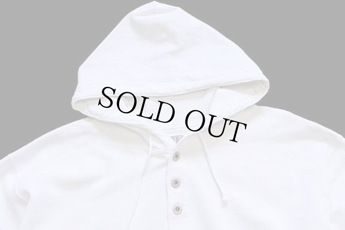 画像3: 90s GAPギャップ 無地 ヘンリーネック スウェットパーカー 白 L (3)