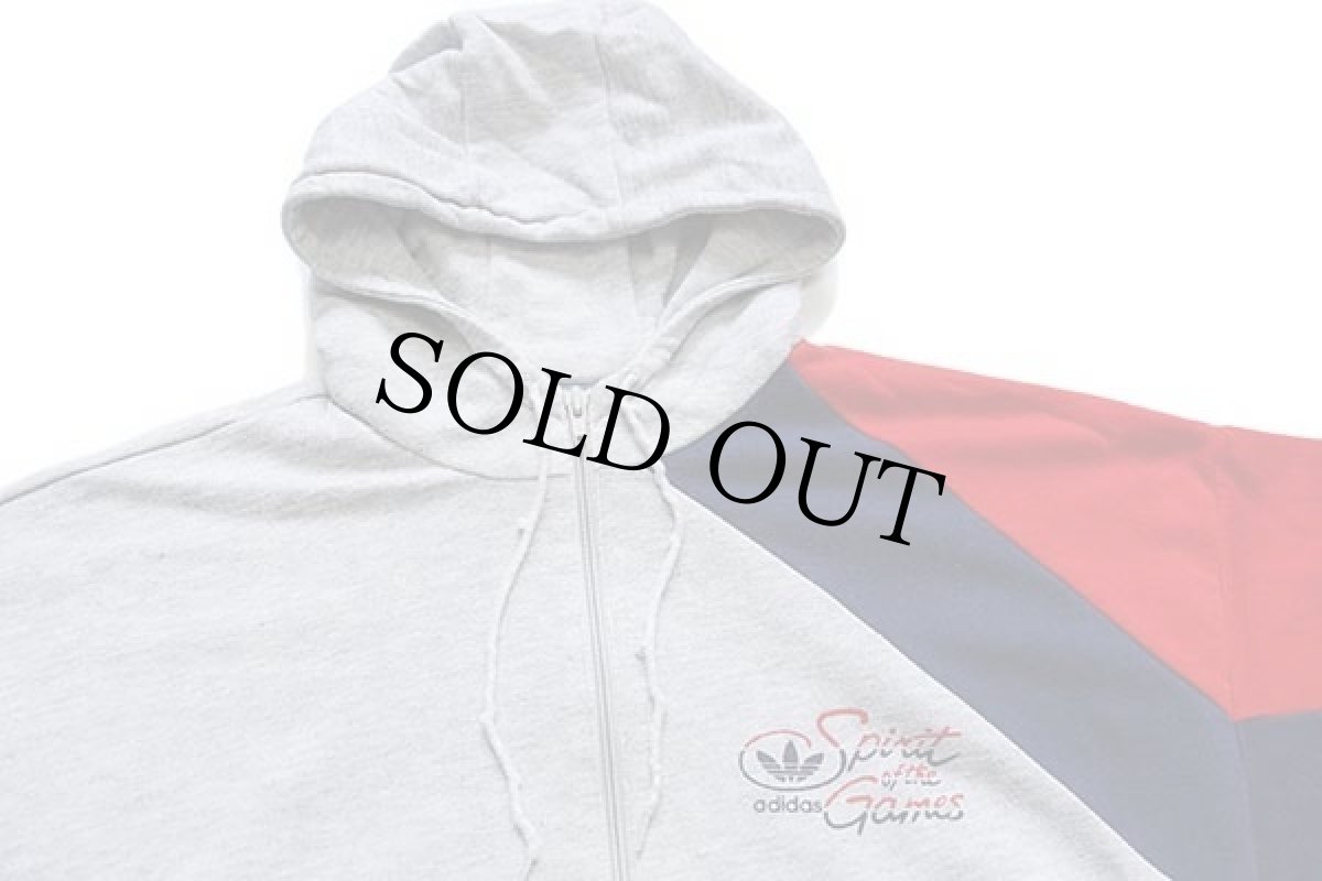 画像5: 80s adidasアディダス トレフォイル ロゴ Spirit of the Games マルチカラー スウェット ジップパーカーS★トラックジャケット (5)