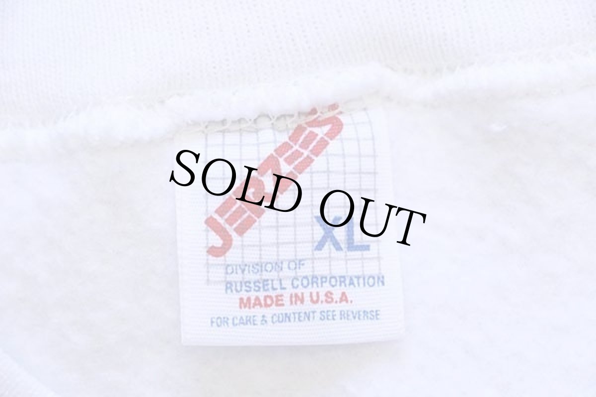 画像4: 90s USA製 ダルメシアン スウェット 白 XL (4)