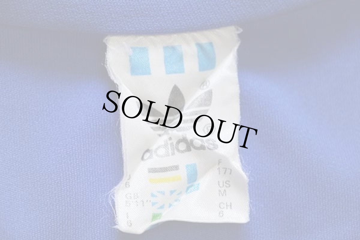 画像4: 80s adidasアディダス トレフォイル ロゴ ハイネック トラックジャケット 青×白 M★18 ジャージ (4)