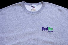 画像3: 00s FedEx Ground フェデックス ロゴ刺繍 スウェット 杢グレー (3)