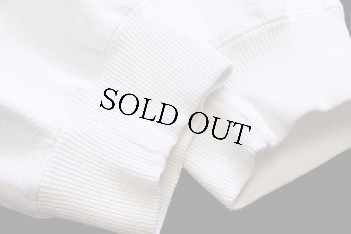 画像6: 90s GAPギャップ 無地 ヘンリーネック スウェットパーカー 白 L (6)