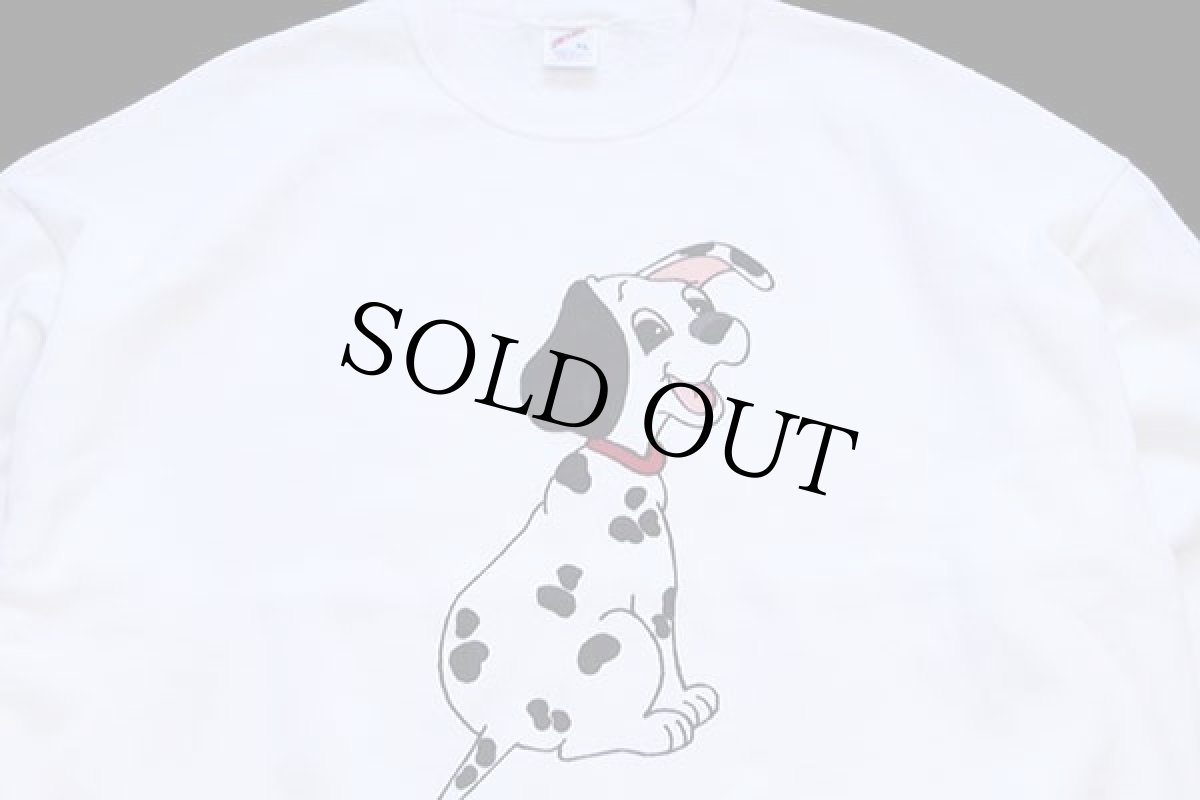 画像3: 90s USA製 ダルメシアン スウェット 白 XL (3)