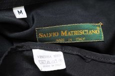 画像4: 90s イタリア製 SALVIO MATRISCIANO 無地 比翼 レーヨンシャツ 黒 M (4)