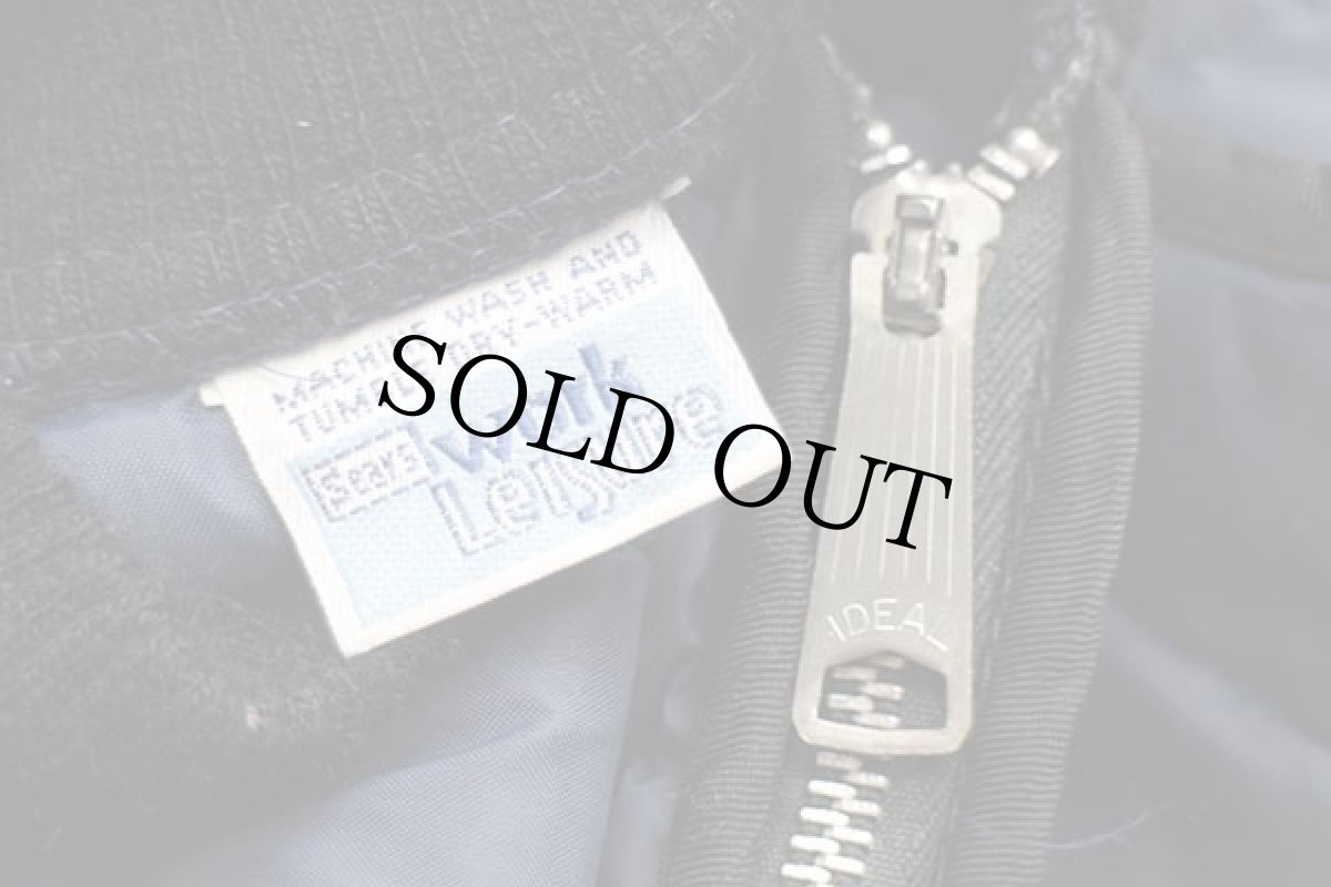 画像4: 70s Sears Work Leisure ナイロン キルティング ライナーベスト 紺 (4)