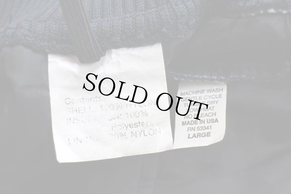 画像4: 90s USA製 SNAP'N'WEAR ナイロン キルティング ワークベスト 紺 L (4)