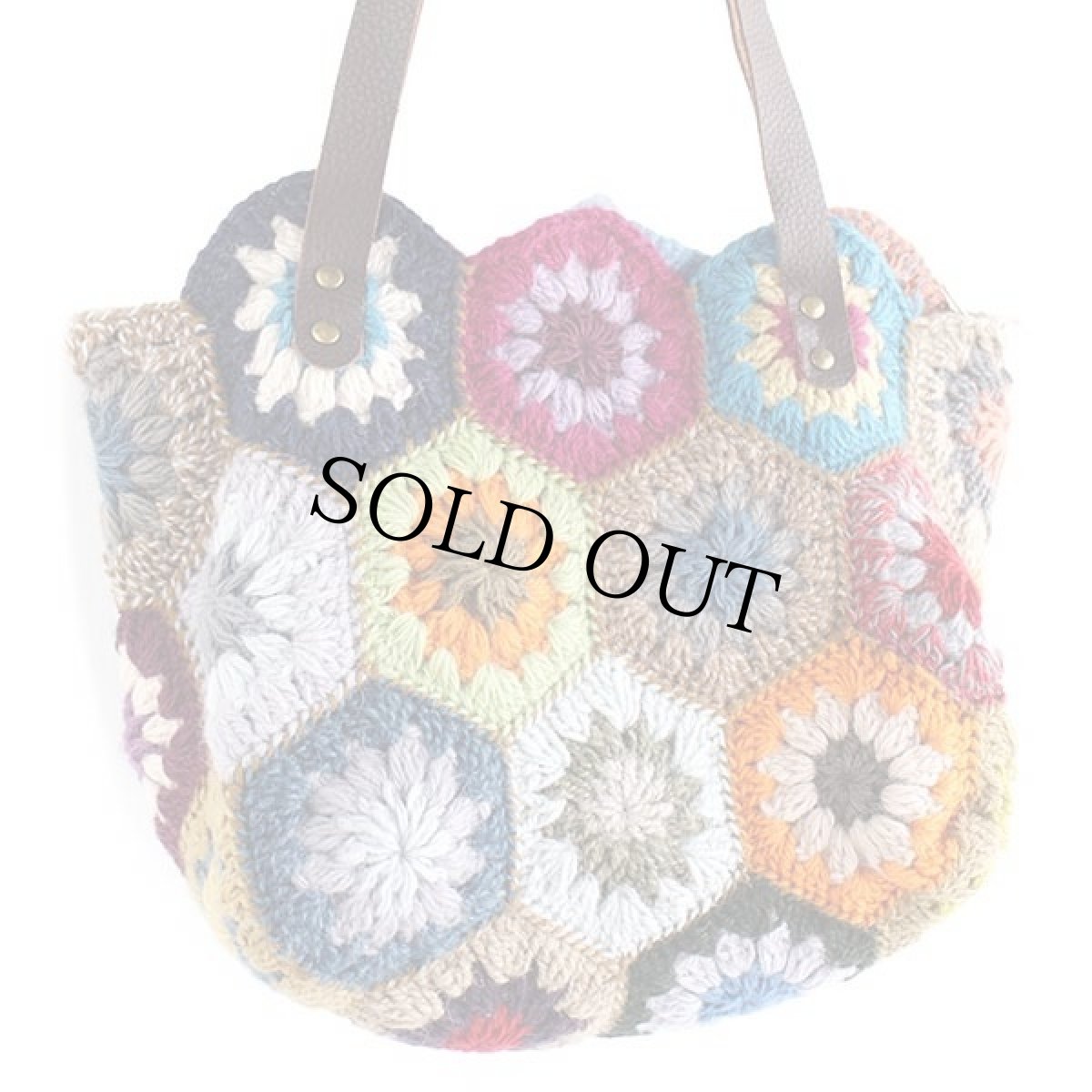 画像3: モチーフ ニット ハンドバッグ★カギ編み (3)