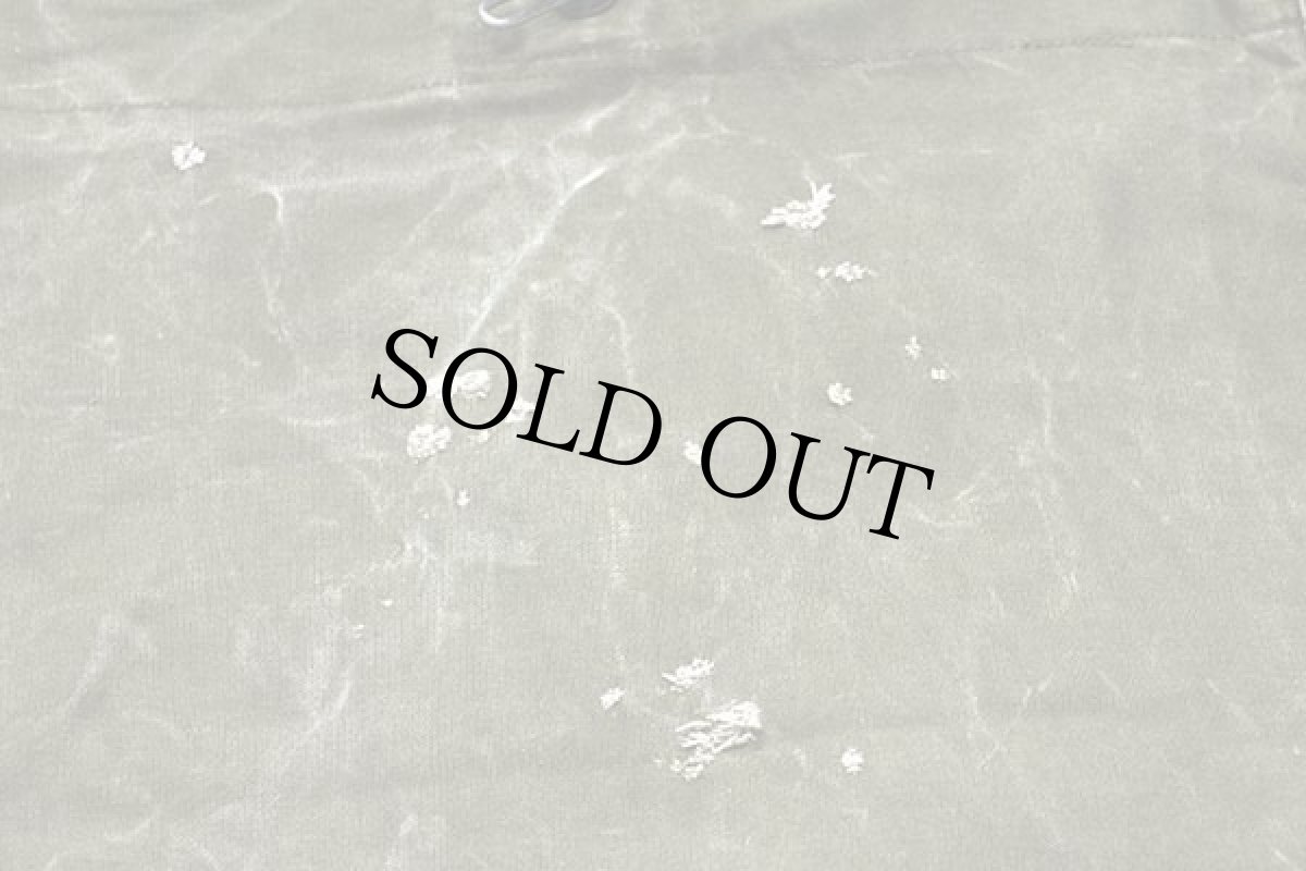 画像8: 70s 米軍 US ステンシル ポケット付き キャンバス ダッフルバッグ ダメージ オリーブドラブ (8)