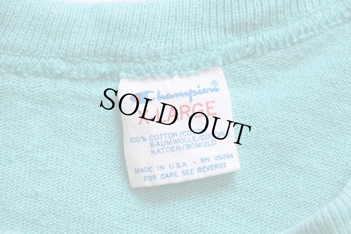 画像4: 80s USA製 Championチャンピオン NFL MIAMI DOLPHINS コットンTシャツ エメラルドグリーン XL (4)