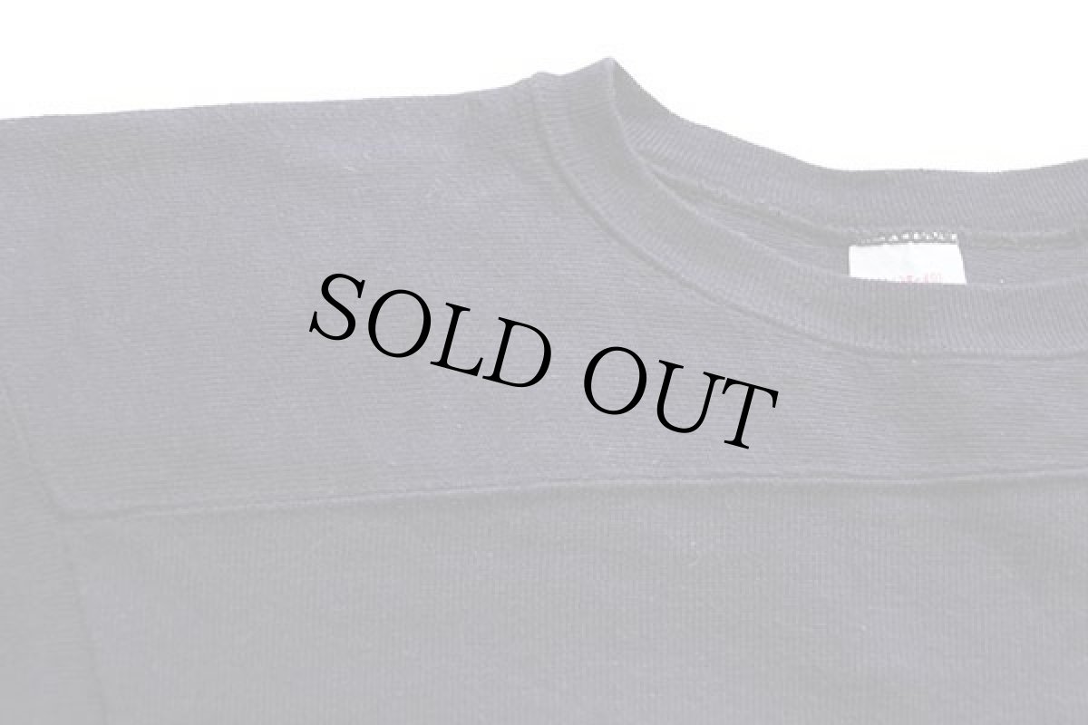 画像5: 70s USA製 Healthknit 無地 コットン フットボールTシャツ 濃紺 M (5)