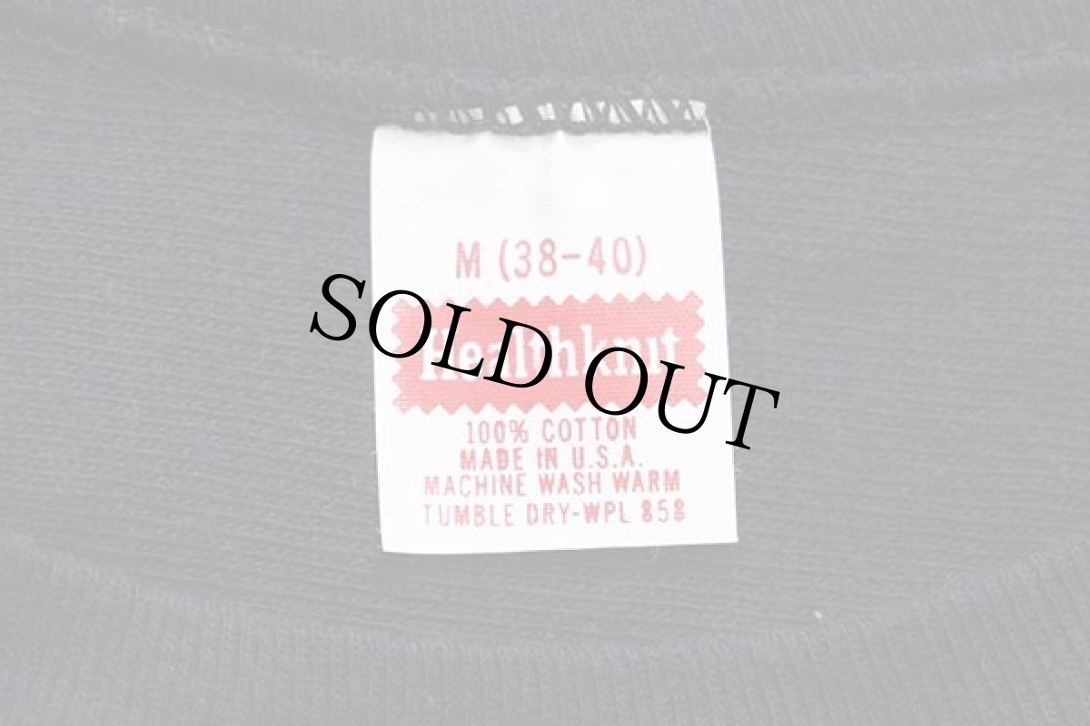 画像4: 70s USA製 Healthknit 無地 コットン フットボールTシャツ 濃紺 M (4)