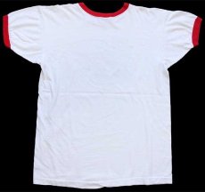 画像3: 70s USA製 Championチャンピオン SUPER BASS 染み込みプリント リンガーTシャツ 白×赤 L (3)