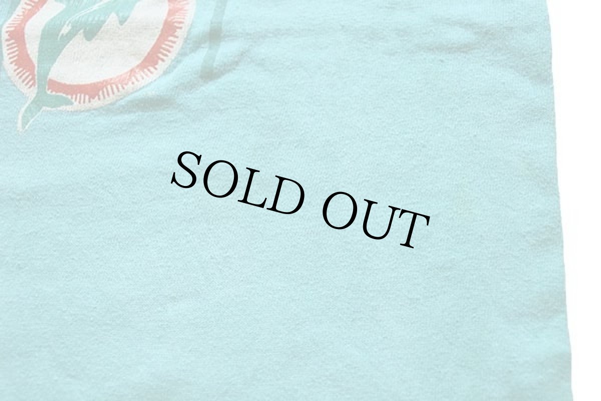 画像7: 80s USA製 Championチャンピオン NFL MIAMI DOLPHINS コットンTシャツ エメラルドグリーン XL (7)