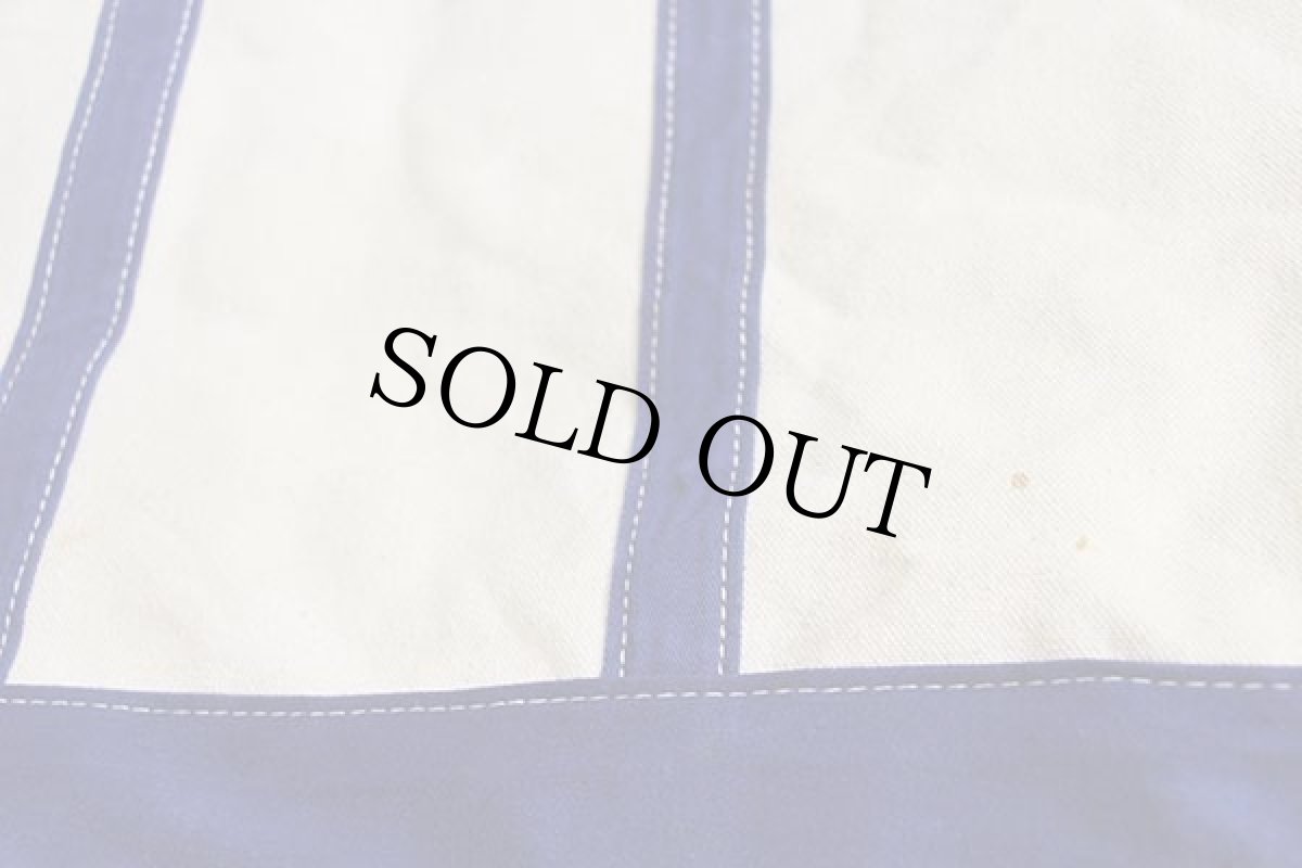 画像8: 80s Brookstone キャンバス トートバッグ 青★ラージ (8)