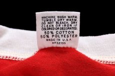 画像6: 80s USA製 U.S.MARINE CORPS 両面プリント フットボールTシャツ 生成り×赤 L (6)