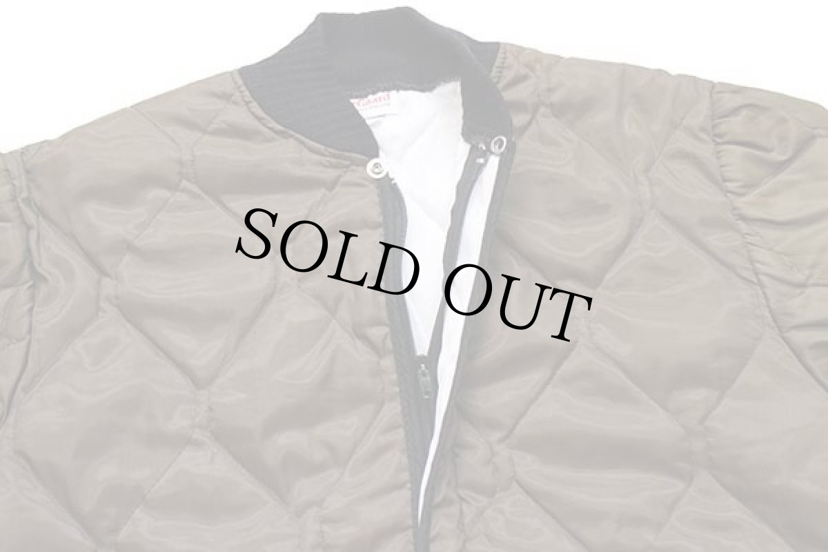 画像3: 80s USA製 Wear Guard ナイロン キルティング ライナージャケット 焦げ茶 S (3)