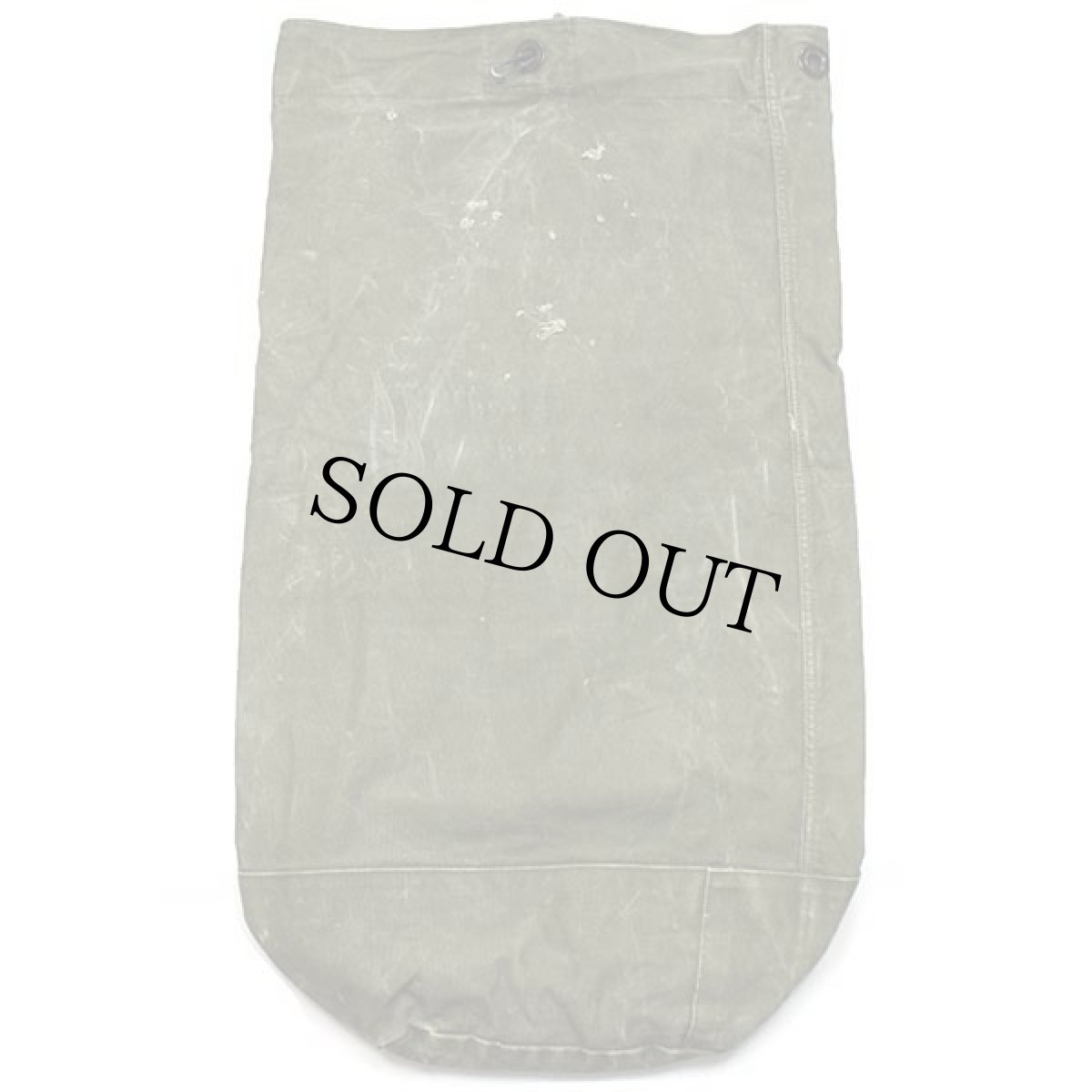 画像2: 70s 米軍 US ステンシル ポケット付き キャンバス ダッフルバッグ ダメージ オリーブドラブ (2)