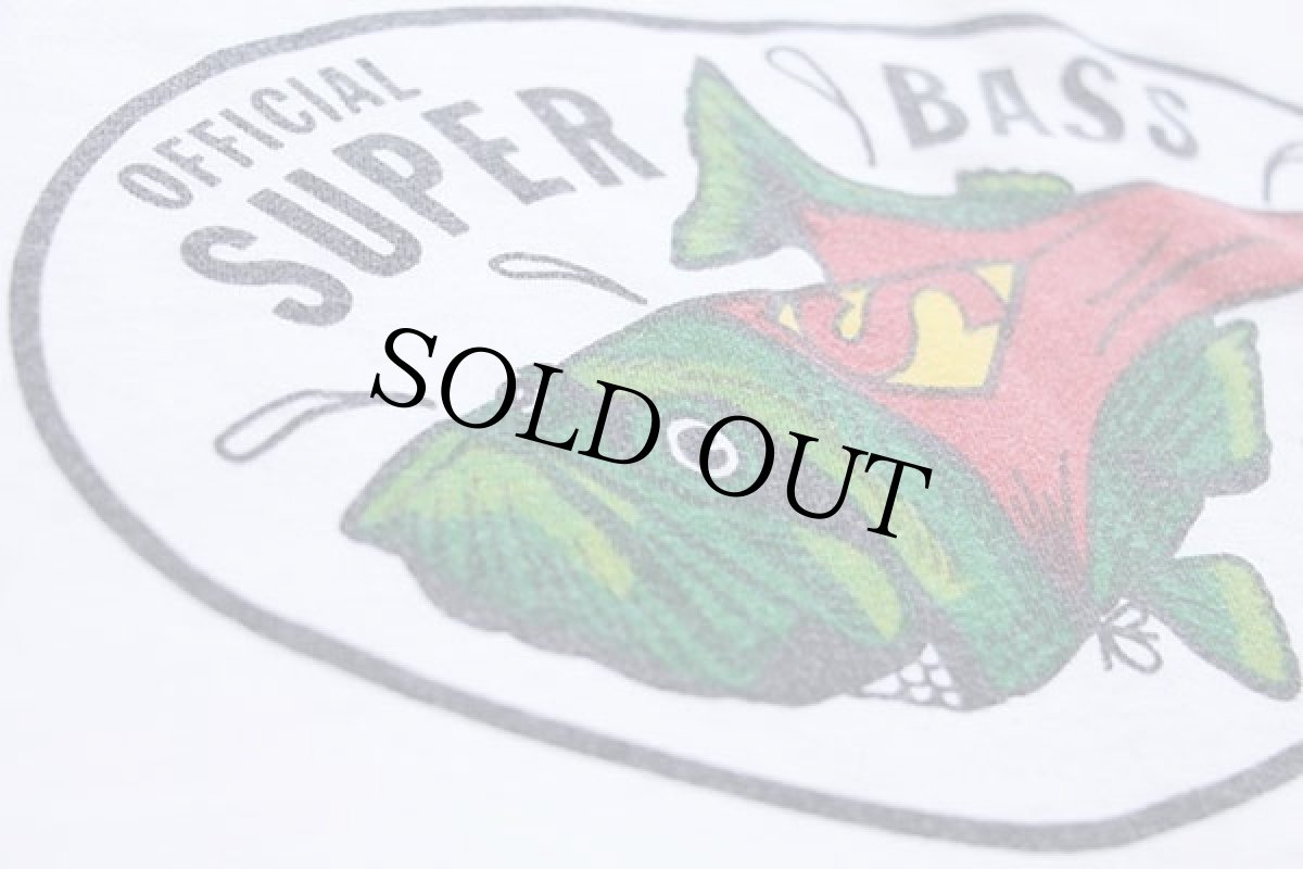 画像6: 70s USA製 Championチャンピオン SUPER BASS 染み込みプリント リンガーTシャツ 白×赤 L (6)