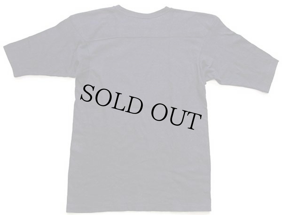 画像2: 70s USA製 Healthknit 無地 コットン フットボールTシャツ 濃紺 M (2)