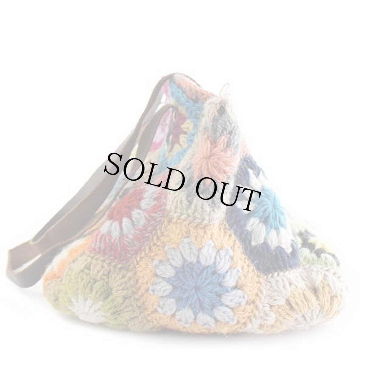 画像5: モチーフ ニット ハンドバッグ★カギ編み (5)