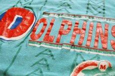 画像5: 80s USA製 Championチャンピオン NFL MIAMI DOLPHINS コットンTシャツ エメラルドグリーン XL (5)