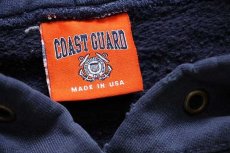 画像4: USA製 The Cotton Exchange COAST GUARD ひび割れプリント スウェットパーカー 紺 フェード (4)