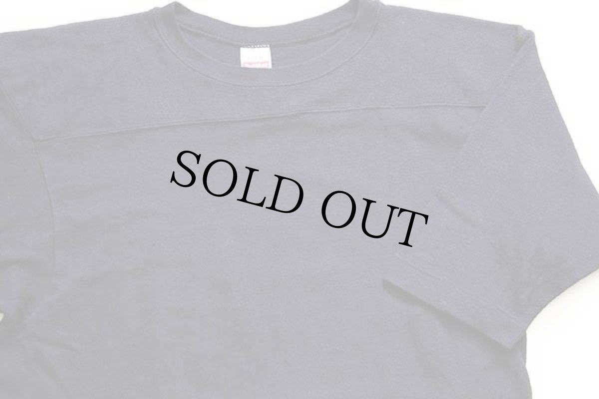 画像3: 70s USA製 Healthknit 無地 コットン フットボールTシャツ 濃紺 M (3)