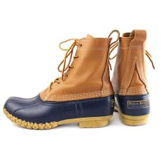 画像2: USA製 L.L.Bean 6ホール ビーンブーツ タン×ネイビー (2)