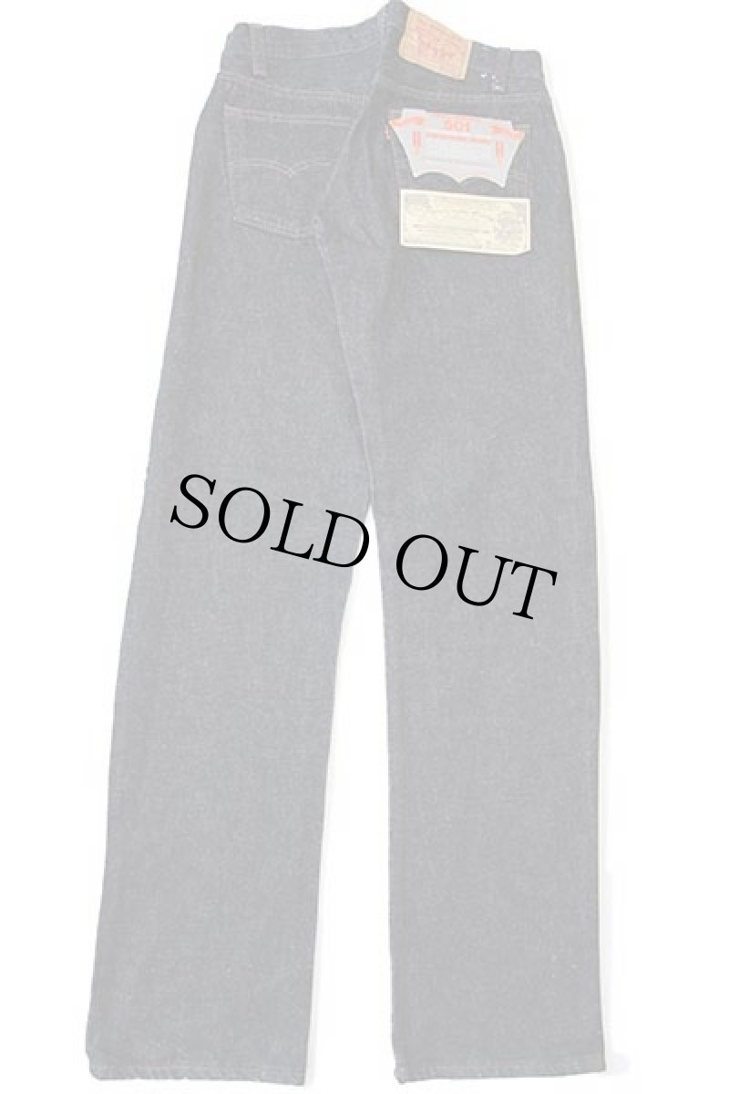 画像3: デッドストック★80s USA製 Levi'sリーバイス 501 先染め ブラック デニムパンツ w29 L32 (3)