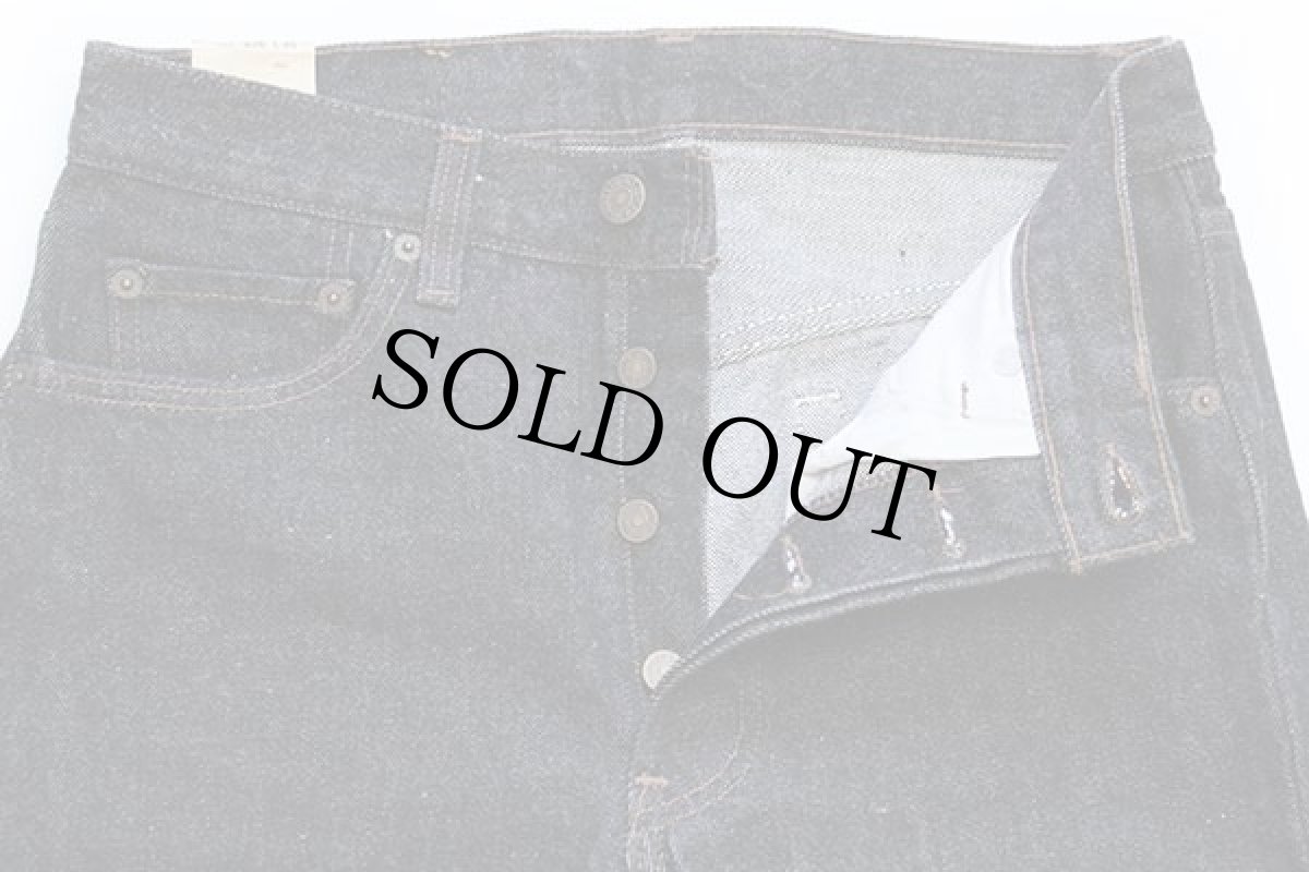 画像4: デッドストック★80s USA製 Levi'sリーバイス 501 先染め ブラック デニムパンツ w29 L32 (4)