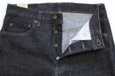 画像4: デッドストック★80s USA製 Levi'sリーバイス 501 先染め ブラック デニムパンツ w29 L32 (4)