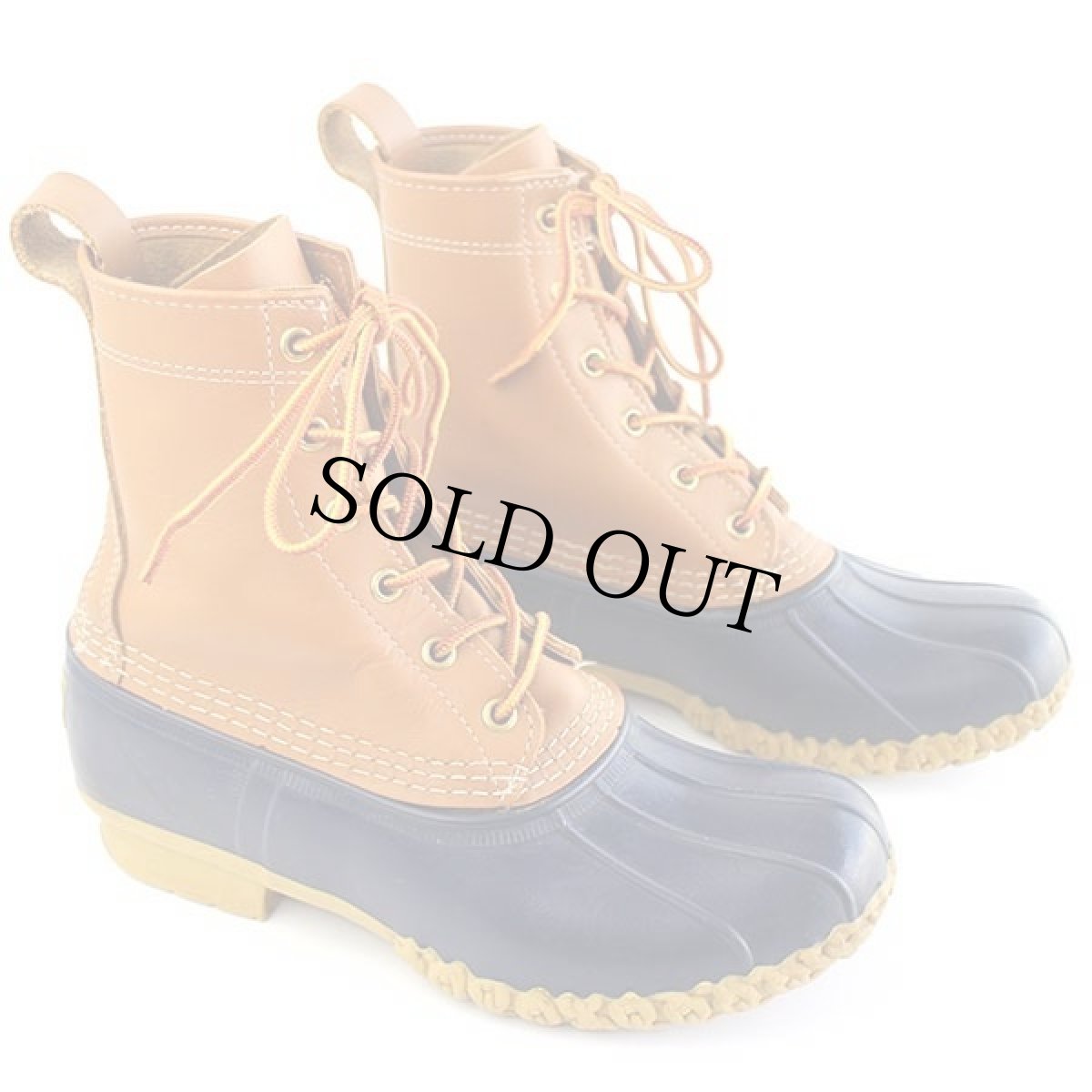 画像2: USA製 L.L.Bean 6ホール ビーンブーツ タン×ネイビー (2)