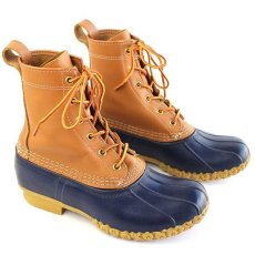 画像1: USA製 L.L.Bean 6ホール ビーンブーツ タン×ネイビー (1)